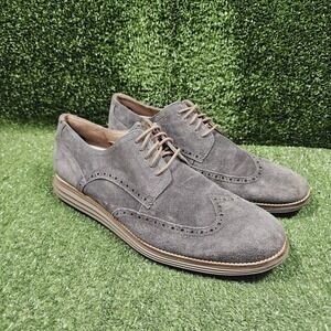 Cole Haan Grand OS Gray Wingtip Oxford Dress Casual Shoes Mens Size 13
